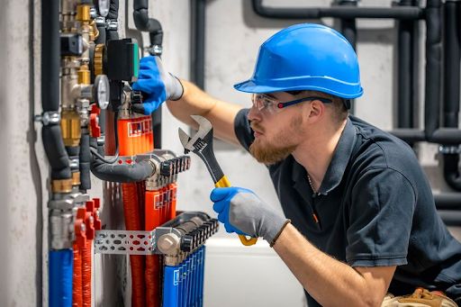 Gas safety engineer checking a London rental property